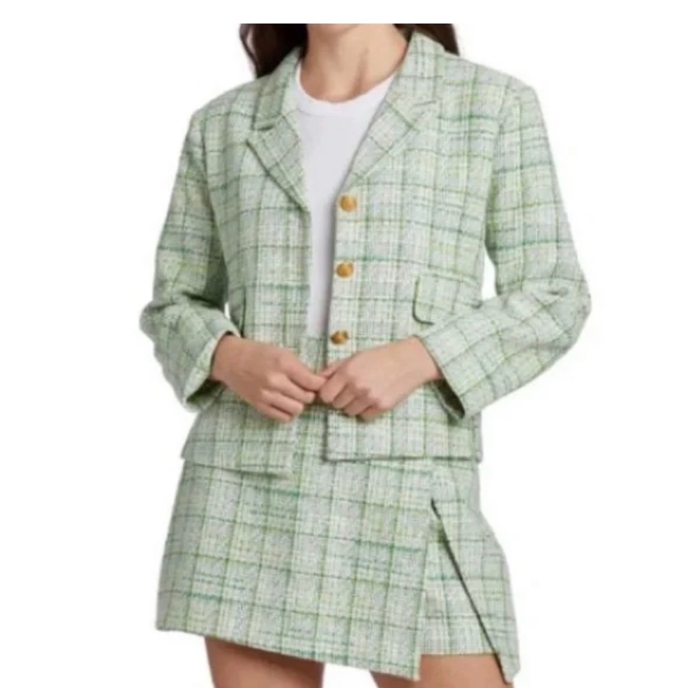 Taylor Tillman Tweed Green Skort Suit